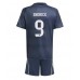 Real Madrid Endrick #9 Bortedraktsett Barn 2025-26 Korte ermer (+ Korte bukser)